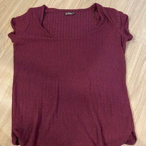 Cotton On Purple Ribbed Sweater Tee